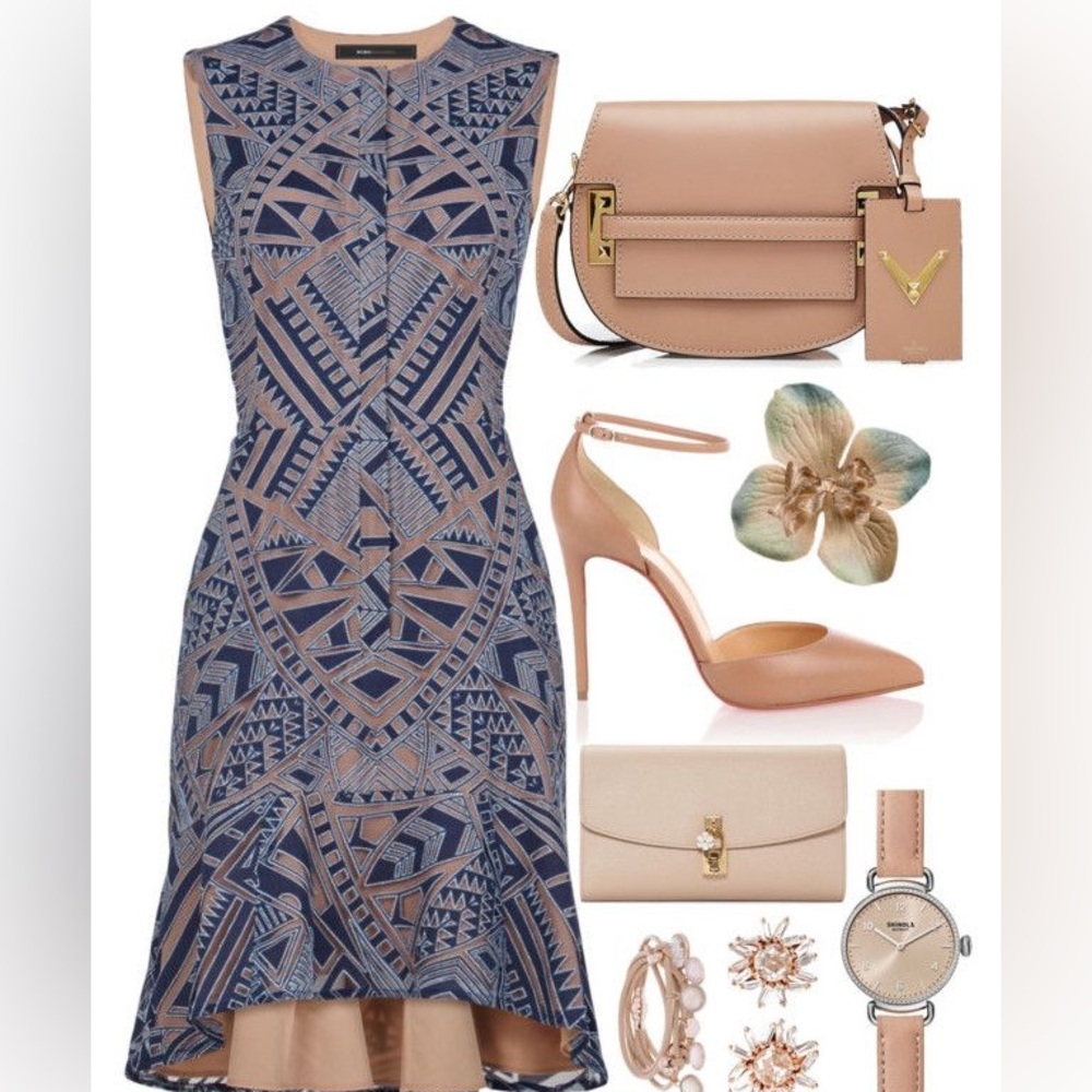 BCBG blue lace dress